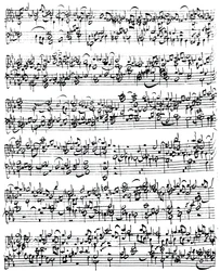 Musikpartitur von Johann Sebastian Bach (1685-1750)